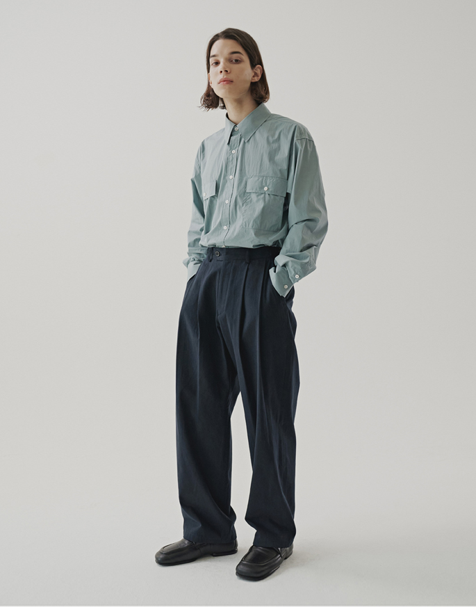[NOUN] wide chino pants _ navy