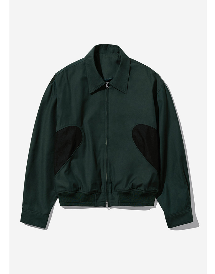 [INTEMPOMOOD] Wearable Color Blouson Jacket _ Dark Green