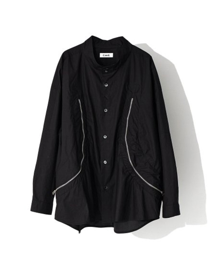 [CORD] REXION CURVED ZIP-OVER SHIRT _ BK