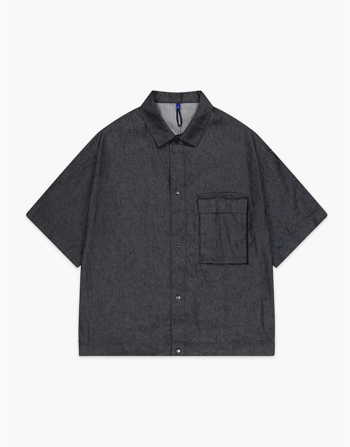 [ERRORS EXCEPTED] SH315BK Linen Over Shirts _ Black