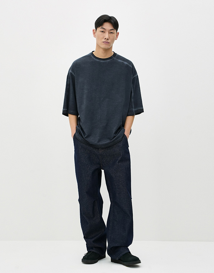 [ERRORS EXCEPTED] DP887DB Wide Straight Denim Pants _ One Wash