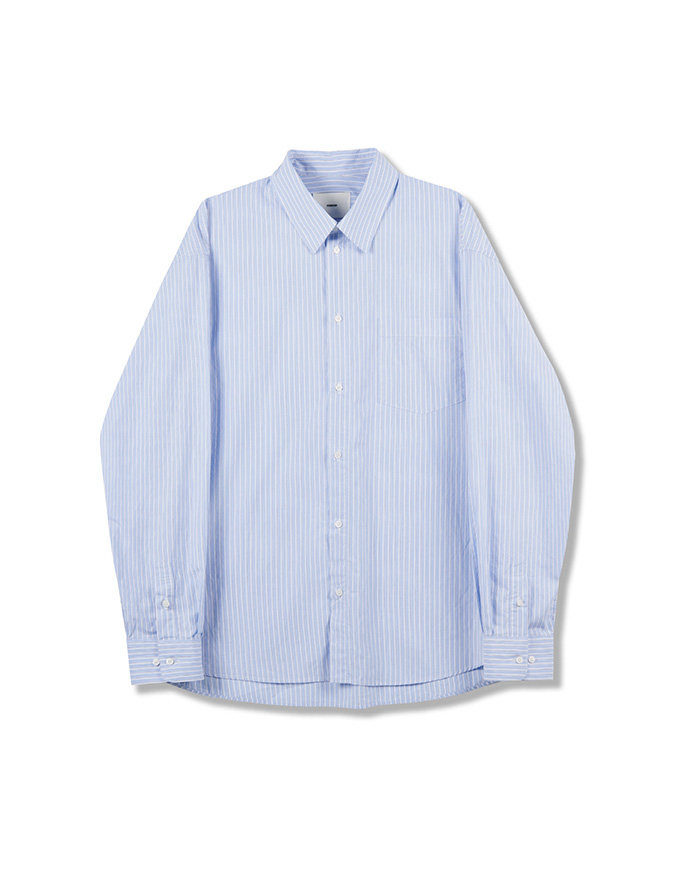 [PERENN] 23&#039;AW relaxed shirts _ blue stripe