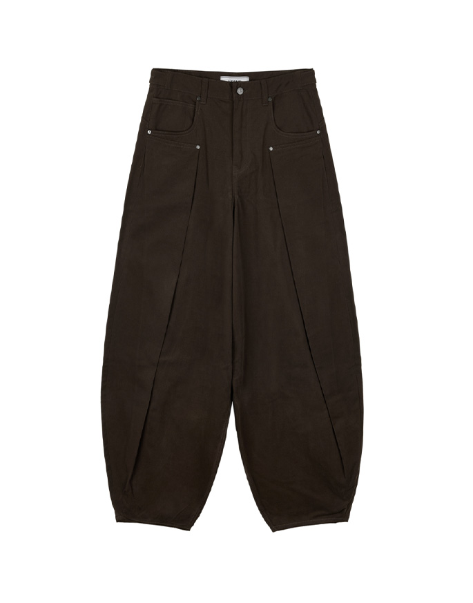 [IDWS] Soft Suede Twill Balloon Pants _ Brown