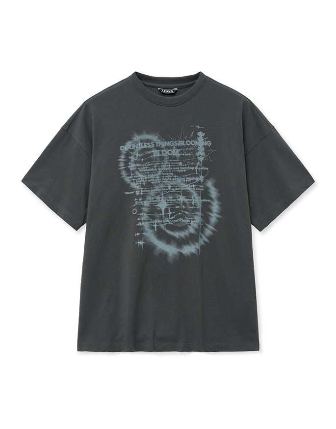 [IDWS] Countless Bloom T-Shirt  _ Charcoal